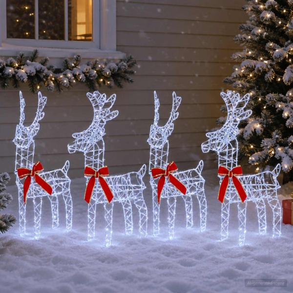 Weihnachtsrentier 4 stk. 360 LEDs Kaltweiß