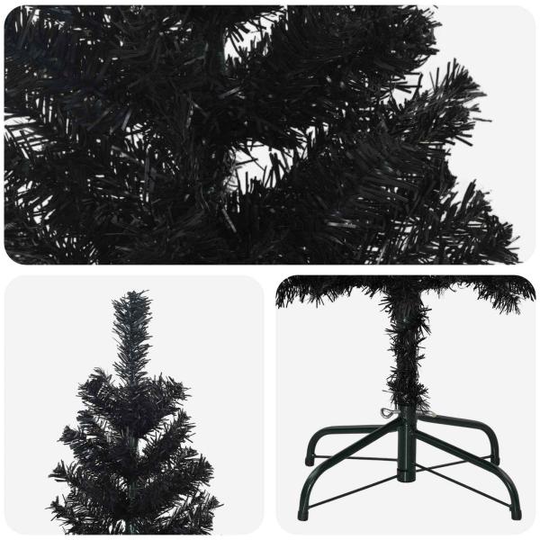 Künstlicher schlanker Weihnachtsbaum 240 cm PVC und Stahl