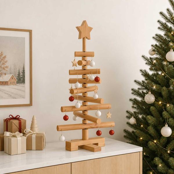ARDEBO.de - Holz Weihnachtsbaum KOTKA 60 cm Massives Kiefernholz