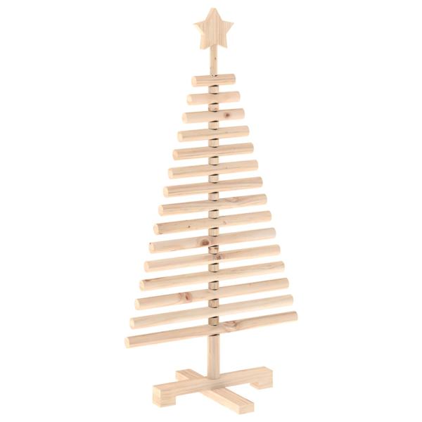 Holz Weihnachtsbaum KOTKA 90 cm Massives Kiefernholz Natürlich