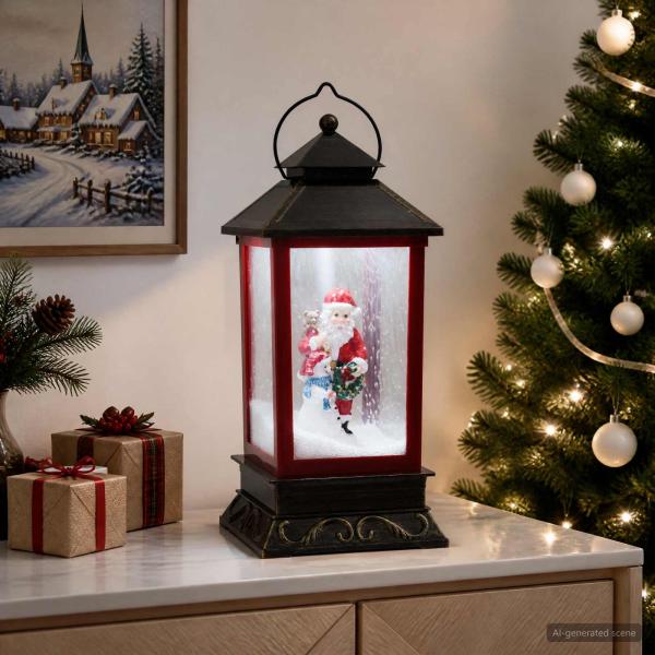ARDEBO.de - Weihnachtslaterne ESPOO Kaltweiß 17,5 x 17,5 x 41 cm