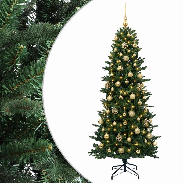 Künstlicher Weihnachtsbaum mit Weihnachtskugel 240 cm 300 LEDs
