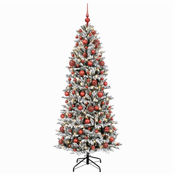 Künstlicher Weihnachtsbaum mit Weihnachtskugel 240 cm 300 LEDs