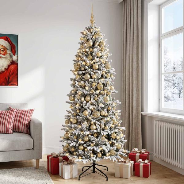 Künstlicher Weihnachtsbaum mit Weihnachtskugel 240 cm 300 LEDs