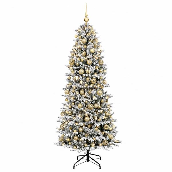 Künstlicher Weihnachtsbaum mit Weihnachtskugel 240 cm 300 LEDs