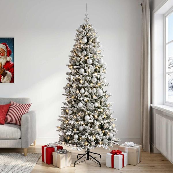 Künstlicher Weihnachtsbaum mit Weihnachtskugel 180 cm 300 LEDs