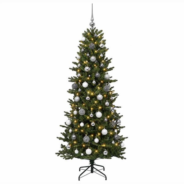 Künstlicher Weihnachtsbaum mit Weihnachtskugel 180 cm 300 LEDs