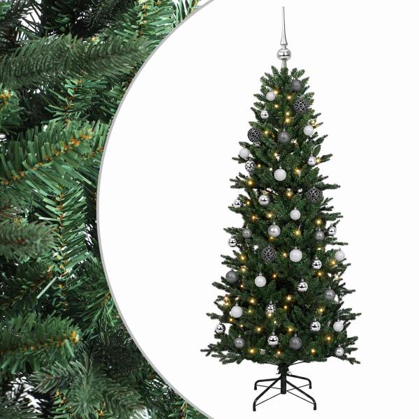 Künstlicher Weihnachtsbaum mit Weihnachtskugel 120 cm 150 LEDs