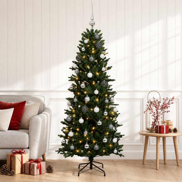Künstlicher Weihnachtsbaum mit Weihnachtskugel 120 cm 150 LEDs