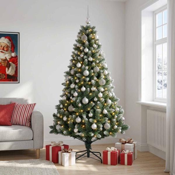 Künstlicher Weihnachtsbaum mit Kugel 240 cm 300 LEDs