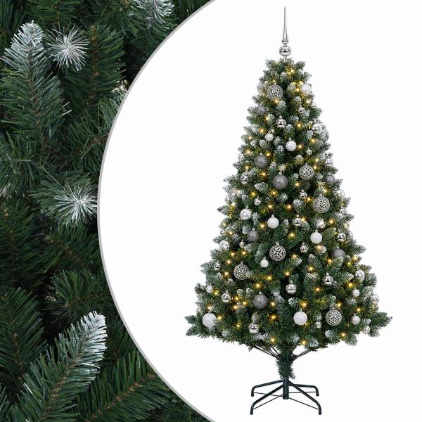 Künstlicher Weihnachtsbaum mit Kugel 180 cm 300 LEDs