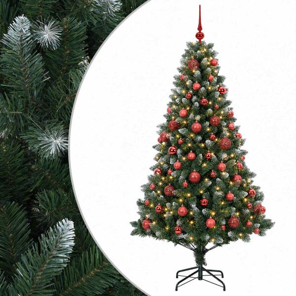 Künstlicher Weihnachtsbaum mit Kugel 240 cm 300 LEDs