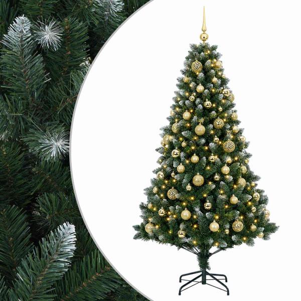 Künstlicher Weihnachtsbaum mit Kugel 240 cm 300 LEDs