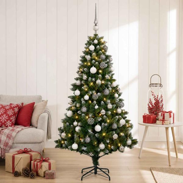 Künstlicher Weihnachtsbaum mit Kugel 150 cm 150 LEDs