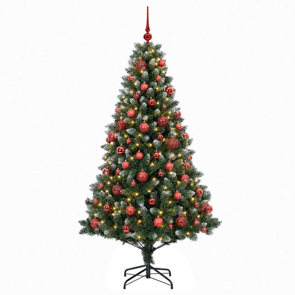 Künstlicher Weihnachtsbaum mit Kugel 180 cm 300 LEDs