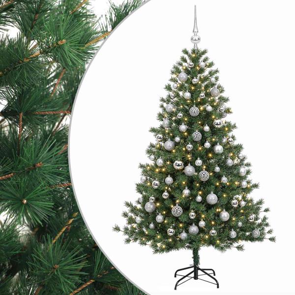Künstlicher Weihnachtsbaum mit Weihnachtskugel 210 cm 300 LEDs