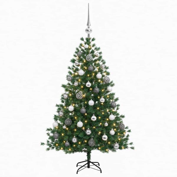 Künstlicher Weihnachtsbaum mit Weihnachtskugel 150 cm 150 LEDs