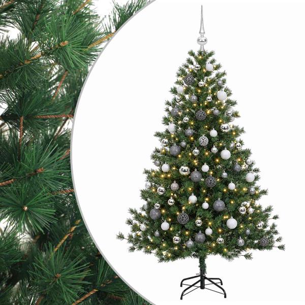 Künstlicher Weihnachtsbaum mit Weihnachtskugel 180 cm 300 LEDs