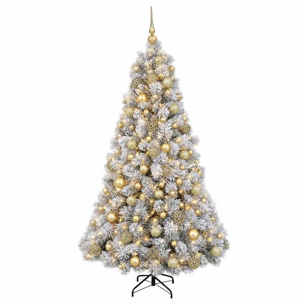 Künstlicher Weihnachtsbaum mit Weihnachtskugel 180 cm 300 LEDs