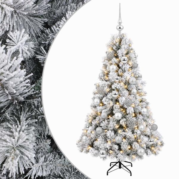 Künstlicher Weihnachtsbaum mit Weihnachtskugel 120 cm 150 LEDs
