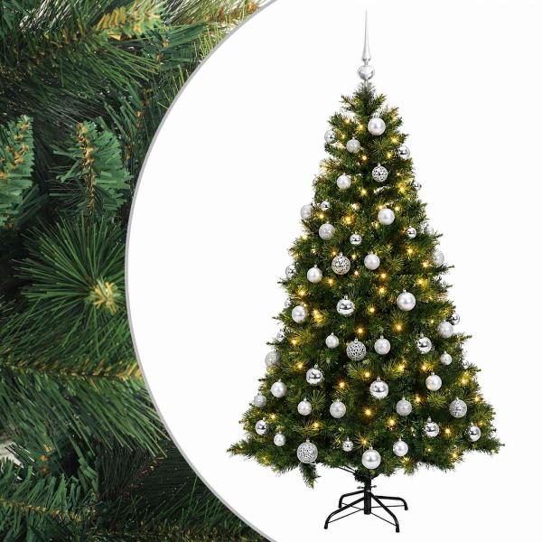 Künstlicher Weihnachtsbaum mit Weihnachtskugel 180 cm 300 LEDs