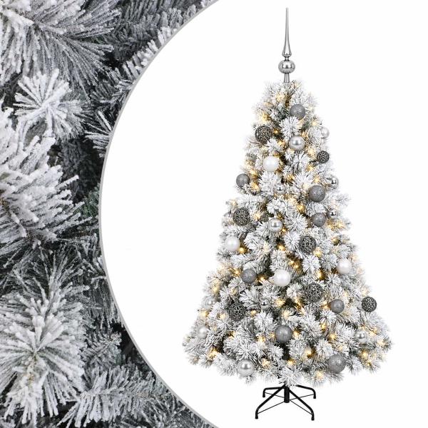 Künstlicher Weihnachtsbaum mit Weihnachtskugel 120 cm 150 LEDs
