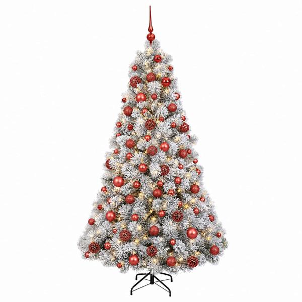 Künstlicher Weihnachtsbaum mit Weihnachtskugel 240 cm 300 LEDs
