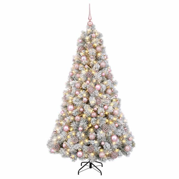 Künstlicher Weihnachtsbaum mit Weihnachtskugel 210 cm 300 LEDs
