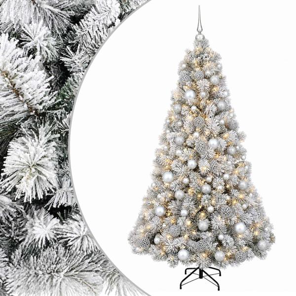 Künstlicher Weihnachtsbaum mit Weihnachtskugel 240 cm 300 LEDs