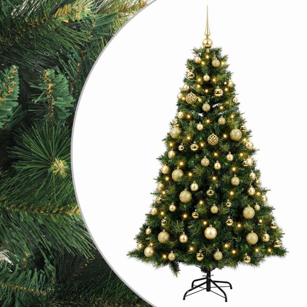 Künstlicher Weihnachtsbaum mit Weihnachtskugel 240 cm 300 LEDs