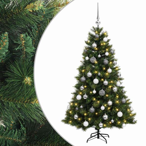 Künstlicher Weihnachtsbaum mit Weihnachtskugel 150 cm 150 LEDs