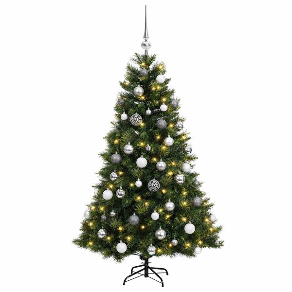 Künstlicher Weihnachtsbaum mit Weihnachtskugel 150 cm 150 LEDs