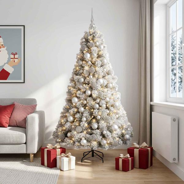 Künstlicher Weihnachtsbaum mit Weihnachtskugel 180 cm 300 LEDs