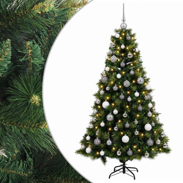 Künstlicher Weihnachtsbaum mit Weihnachtskugel 240 cm 300 LEDs