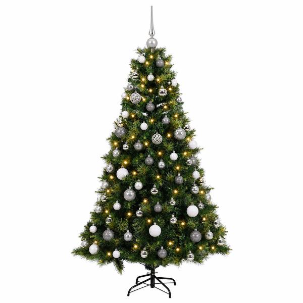 Künstlicher Weihnachtsbaum mit Weihnachtskugel 240 cm 300 LEDs