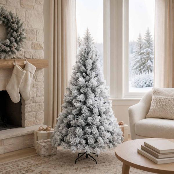 ARDEBO.de - Künstlicher klappbarer Weihnachtsbaum 120 cm PVC und Metall