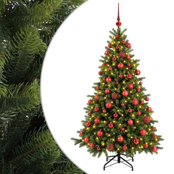 Künstlicher Weihnachtsbaum mit Weihnachtskugel 180 cm 300 LEDs