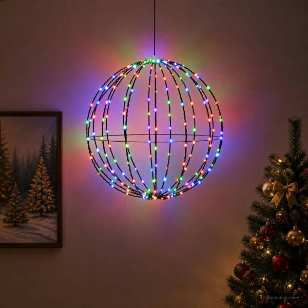 Weihnachts-Finial-Licht 120 LEDs Mehrfarbig