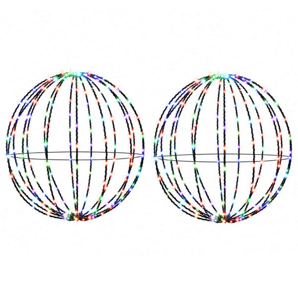 Weihnachts-Finial-Licht 2 stk. 240 LEDs Mehrfarbig