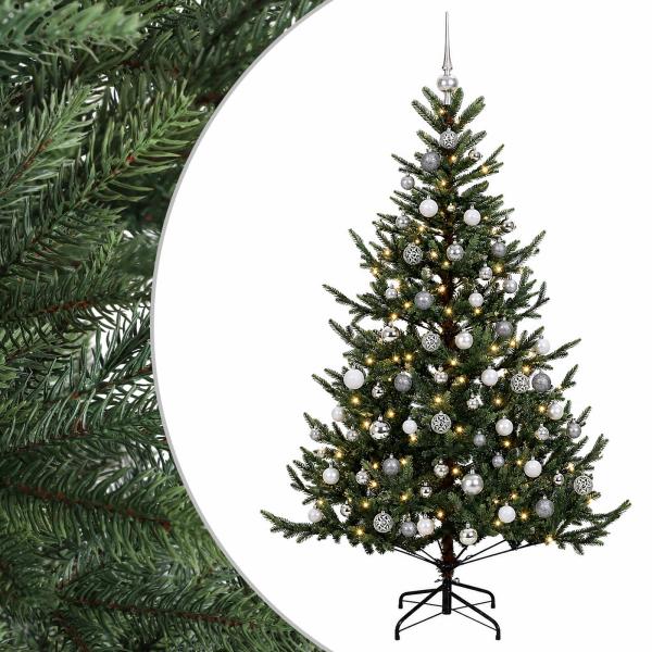 Künstlicher Weihnachtsbaum mit Weihnachtskugel 180 cm 300 LEDs
