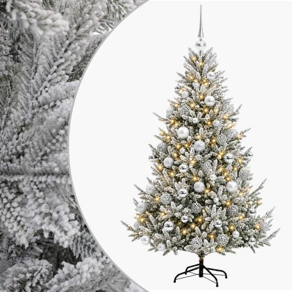 Künstlicher Weihnachtsbaum mit Weihnachtskugel 210 cm 300 LEDs