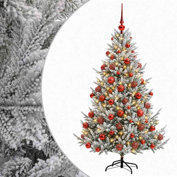 Künstlicher Weihnachtsbaum mit Weihnachtskugel 180 cm 300 LEDs