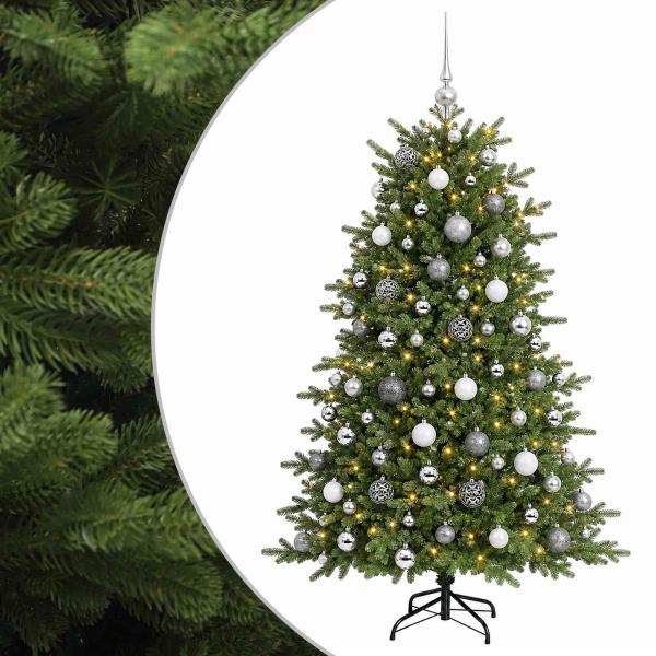 Künstlicher Weihnachtsbaum mit Weihnachtskugel 210 cm 300 LEDs