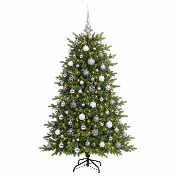 Künstlicher Weihnachtsbaum mit Weihnachtskugel 210 cm 300 LEDs