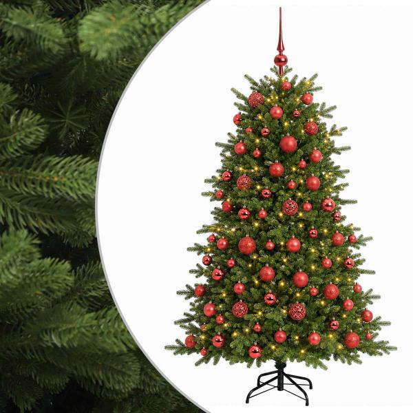 Künstlicher Weihnachtsbaum mit Weihnachtskugel 240 cm 300 LEDs