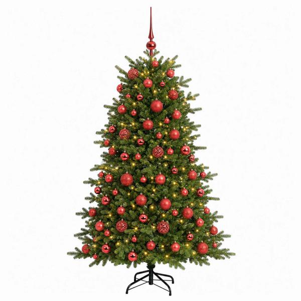 Künstlicher Weihnachtsbaum mit Weihnachtskugel 240 cm 300 LEDs