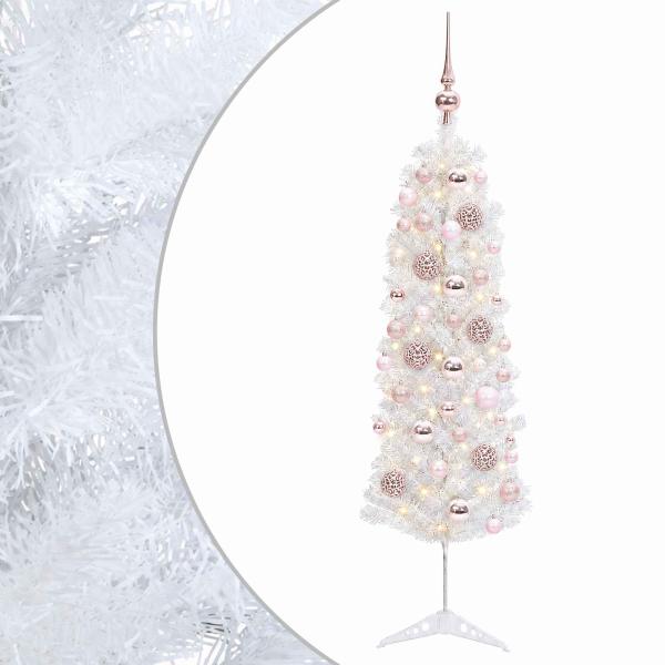 Künstlicher schmaler Weihnachtsbaum mit Weihnachtskugel 120 cm