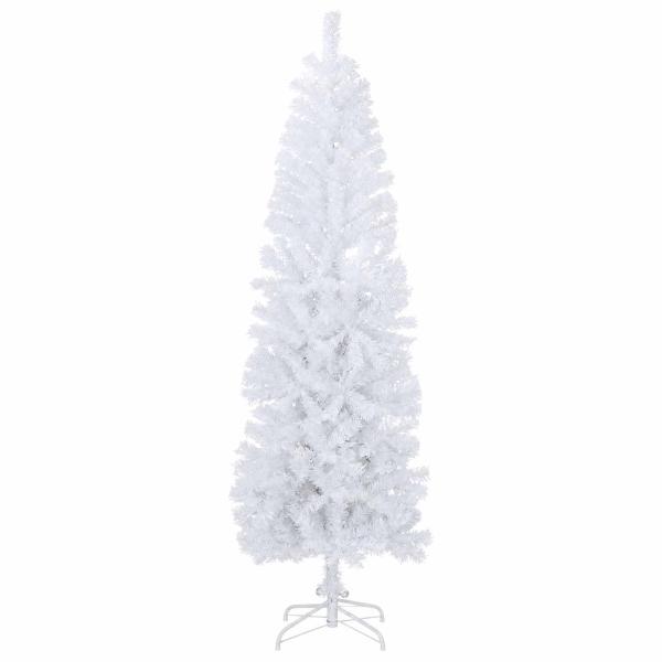 Künstlicher schmaler Weihnachtsbaum mit Weihnachtskugel 210 cm