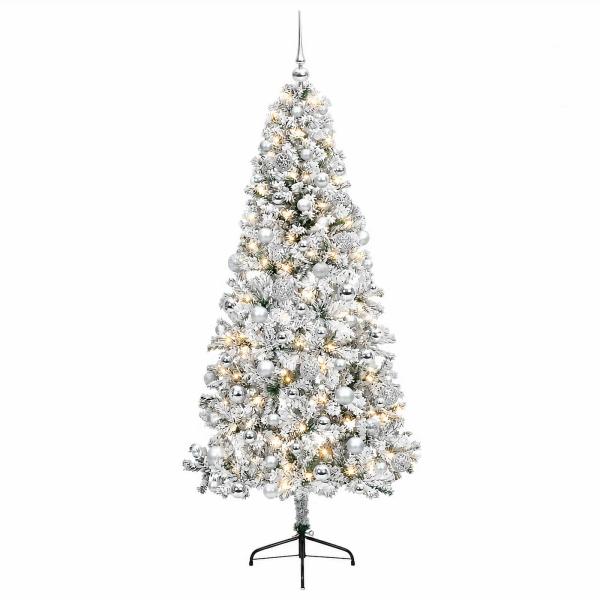 Künstlicher Weihnachtsbaum mit Weihnachtskugeln 210 cm 300 LEDs