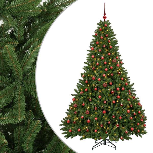Künstlicher Weihnachtsbaum Hellgrün mit Kugeln 300 cm 300 LEDs
